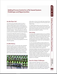 White Paper: Adding Process Control to a PLC System
