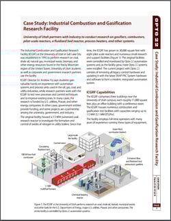 Industrial Combustion and Gasification Research Facility Case Study