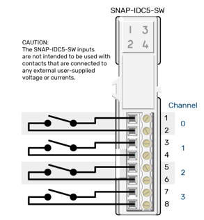 wiring for a SNAP-IDC5-SW input module